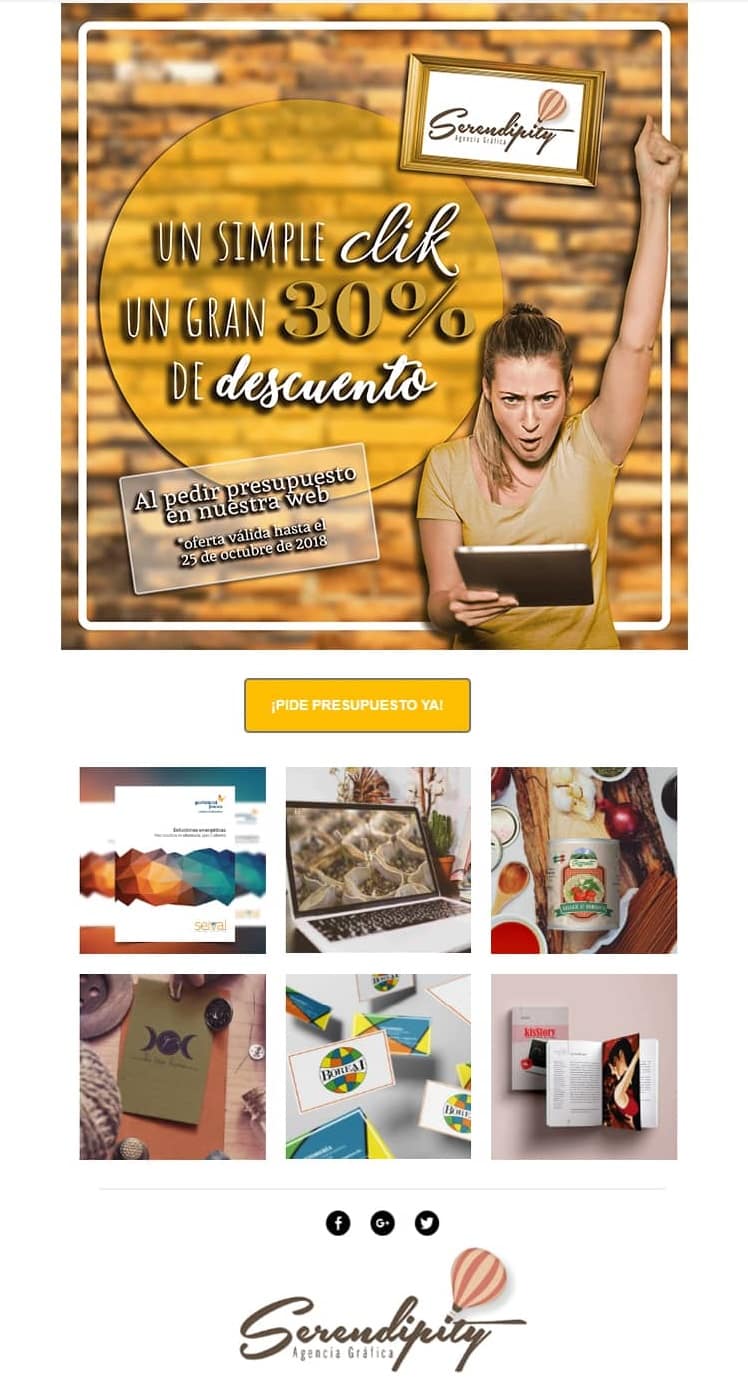 Web y redes sociales – Email comercial.