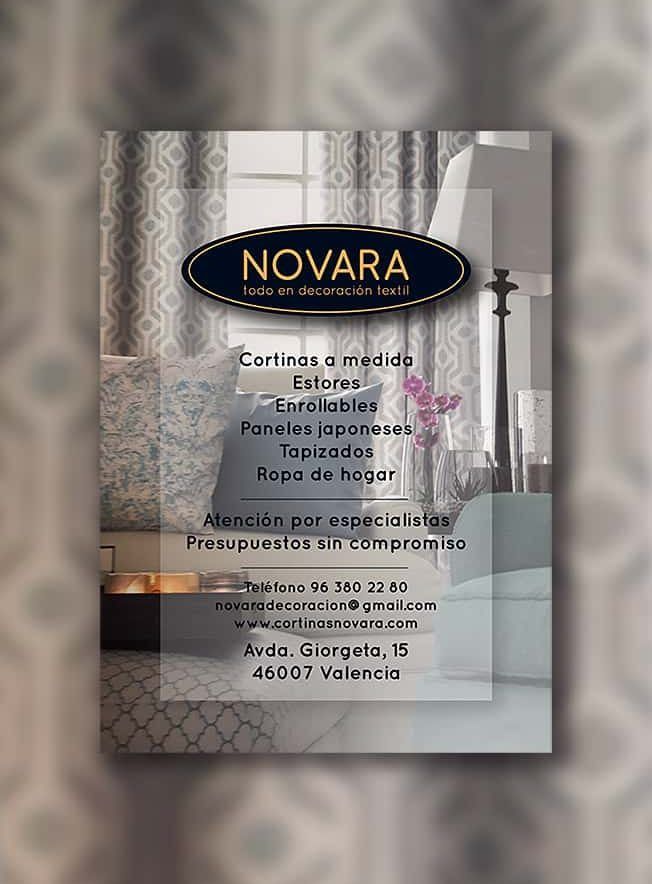 Papelería - Folletos / Flyers Cortinas Novara, Valencia.