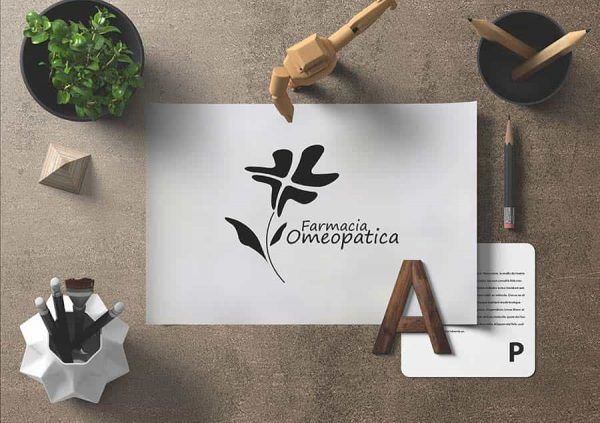 Logotipo - Farmacia, boceto.