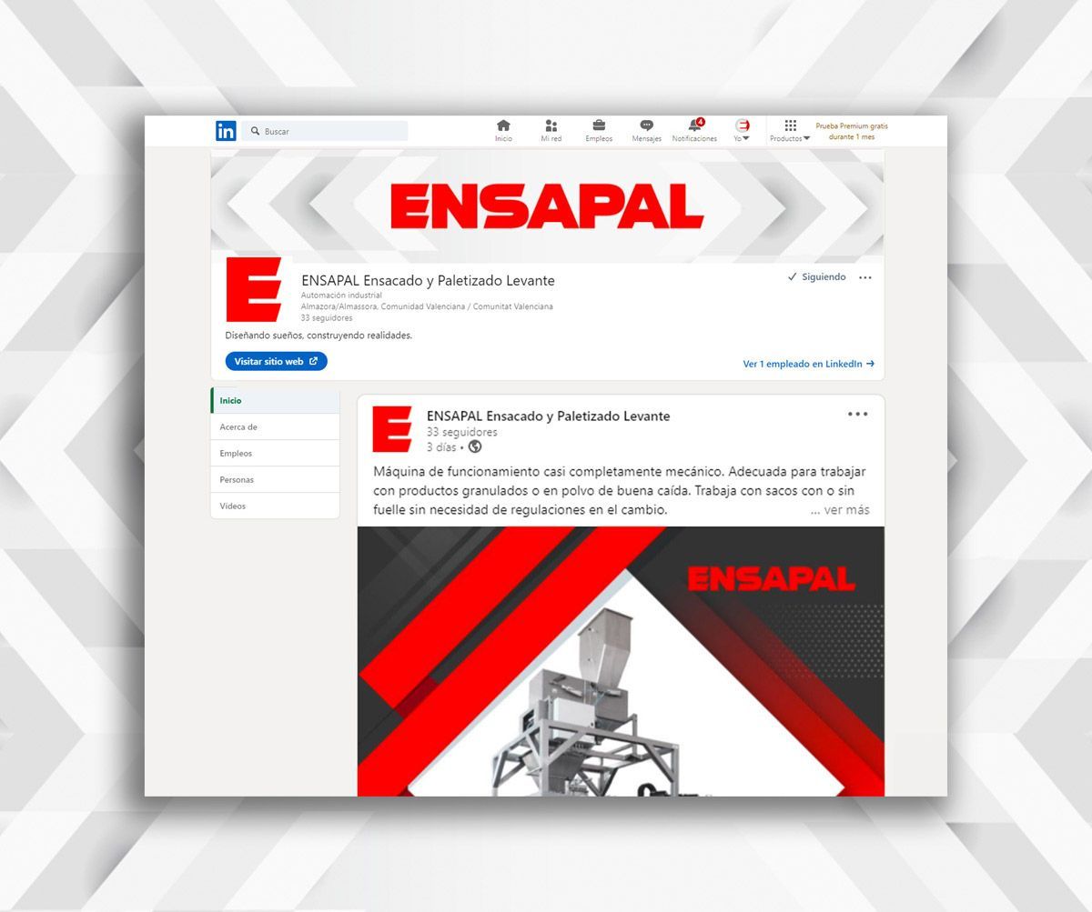 Post redes sociales - Ensapal